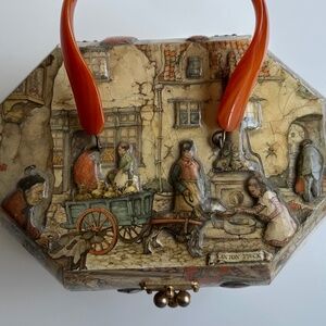 Anton Pieck Amazing 3D Decoupage Bag Purse